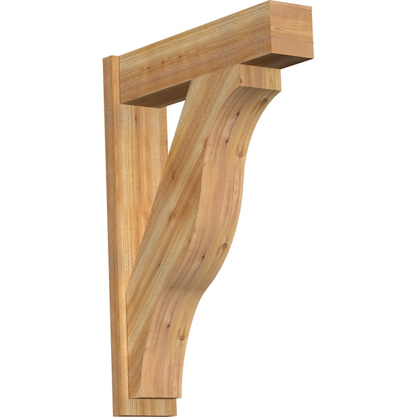 Ekena Millwork Funston Block Rough Sawn Outlooker, Western Red Cedar, 8"W x 32"D x 44"H OUT08X32X44FST05RWR - main